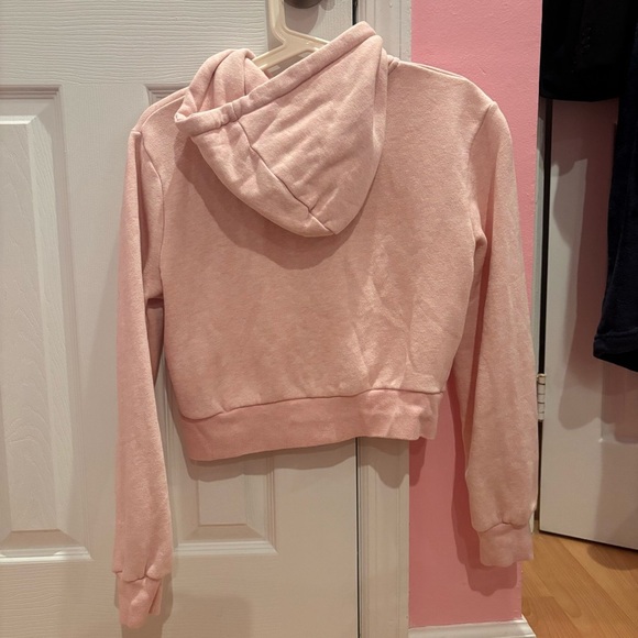 Brandy Melville Crystal Pink Cropped Zip Hoodie - Picture 6 of 6